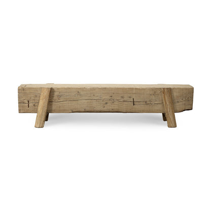 Approx 76-80 Inches Wide Vintage House Beam Bench Weathered Natural