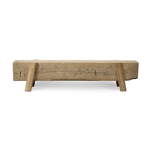 Approx 76-80 Inches Wide Vintage House Beam Bench Weathered Natural