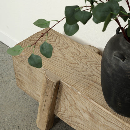 Approx 76-80 Inches Wide Vintage House Beam Bench Weathered Natural