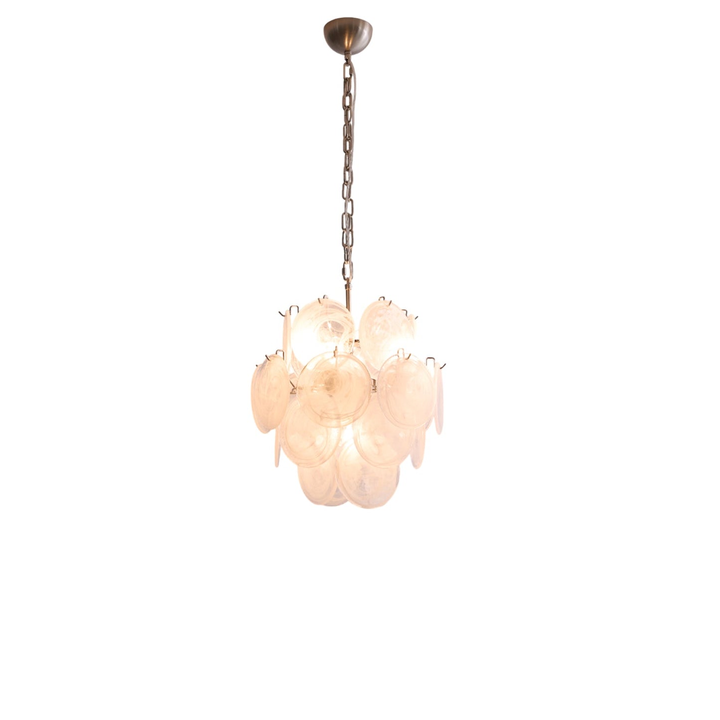 Aqua White Glass Chandelier