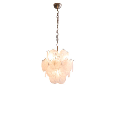 Aqua White Glass Chandelier