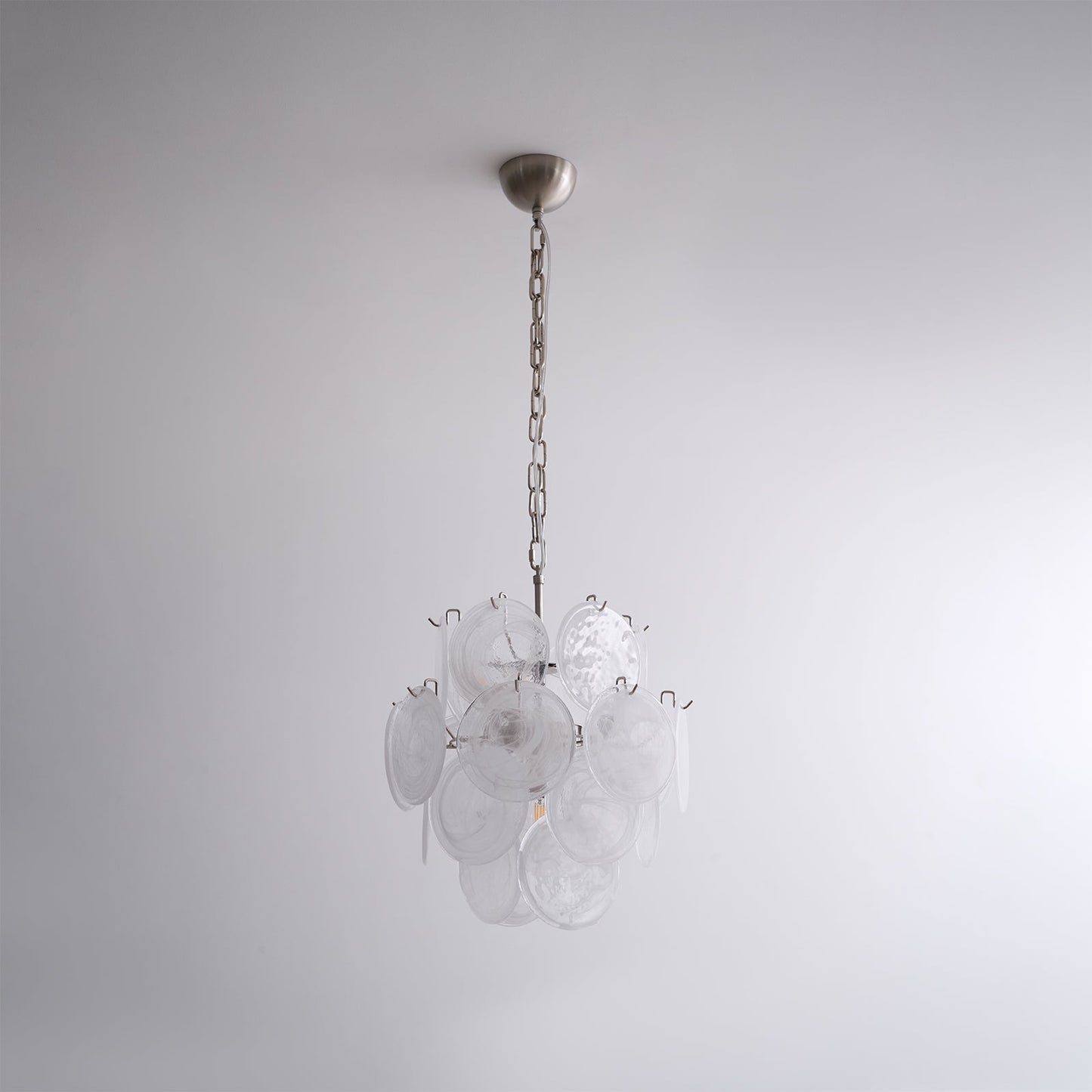 Aqua White Glass Chandelier
