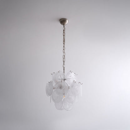 Aqua White Glass Chandelier