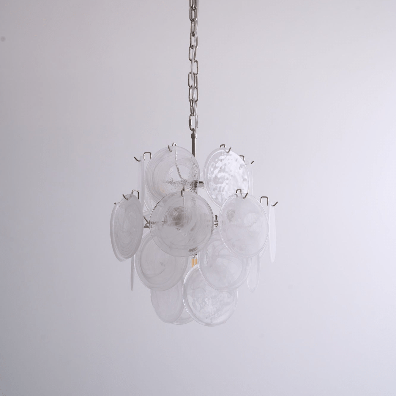 Aqua White Glass Chandelier