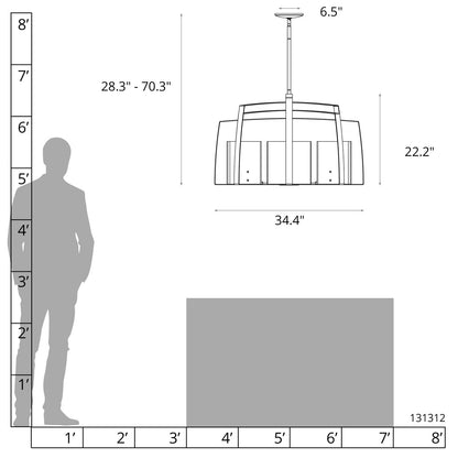 Arc 8 - Light Chandelier