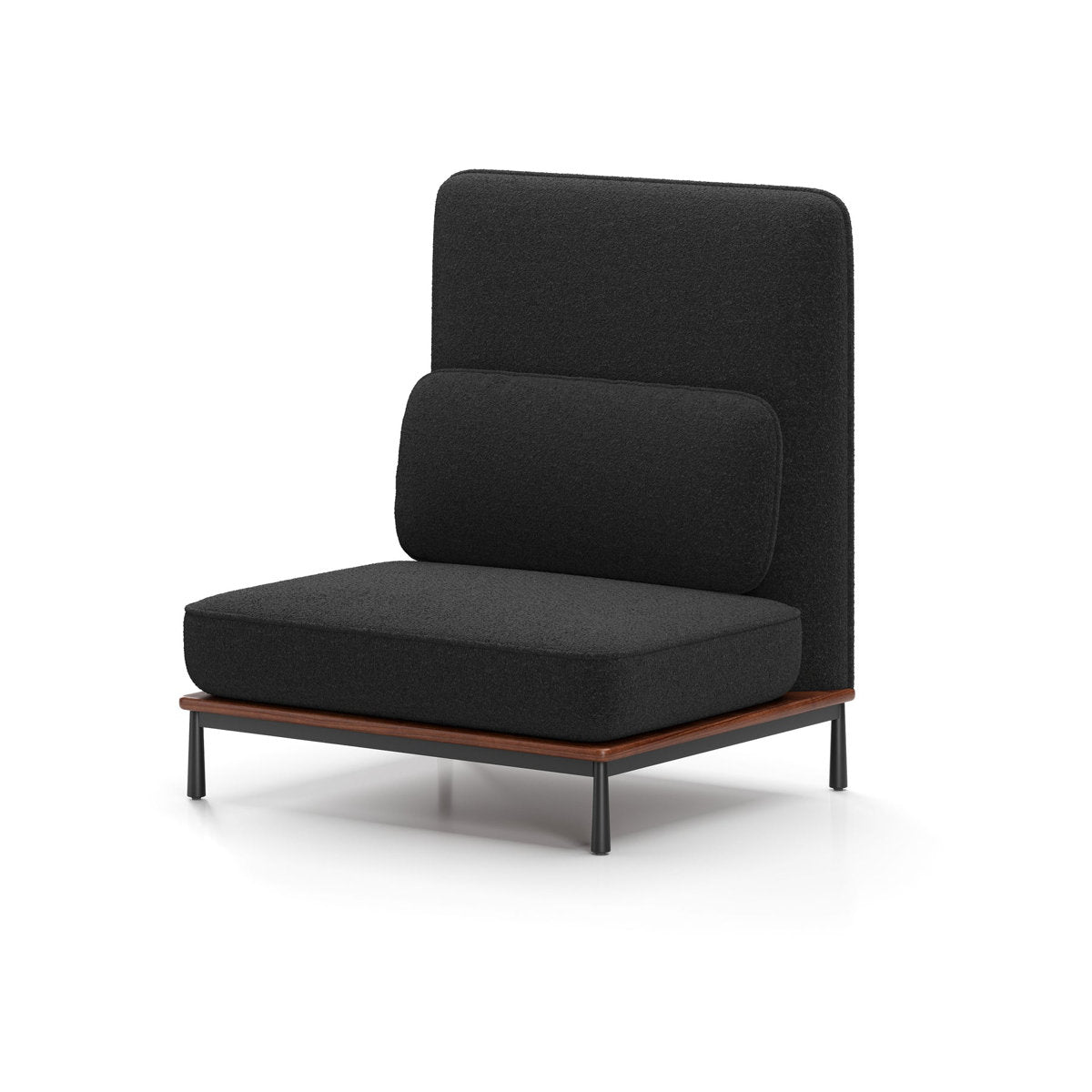 Arc Armless Chair with Ottoman