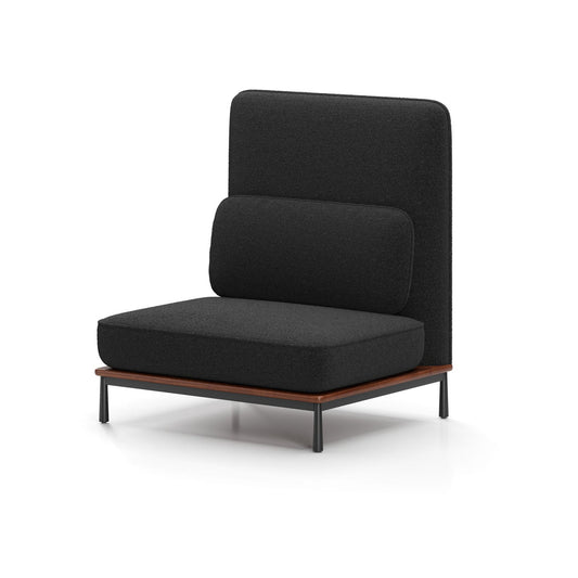 Arc Armless Chair with Ottoman