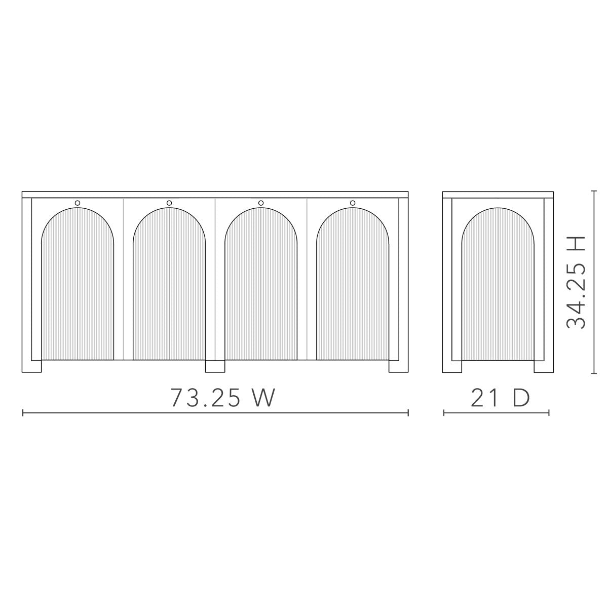 Arcadia 73.5'' W Sideboard