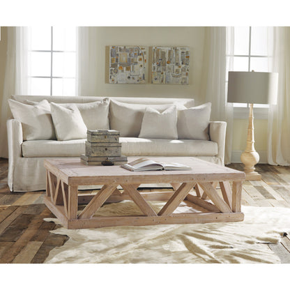 Architectural Solid Wood Cocktail Table