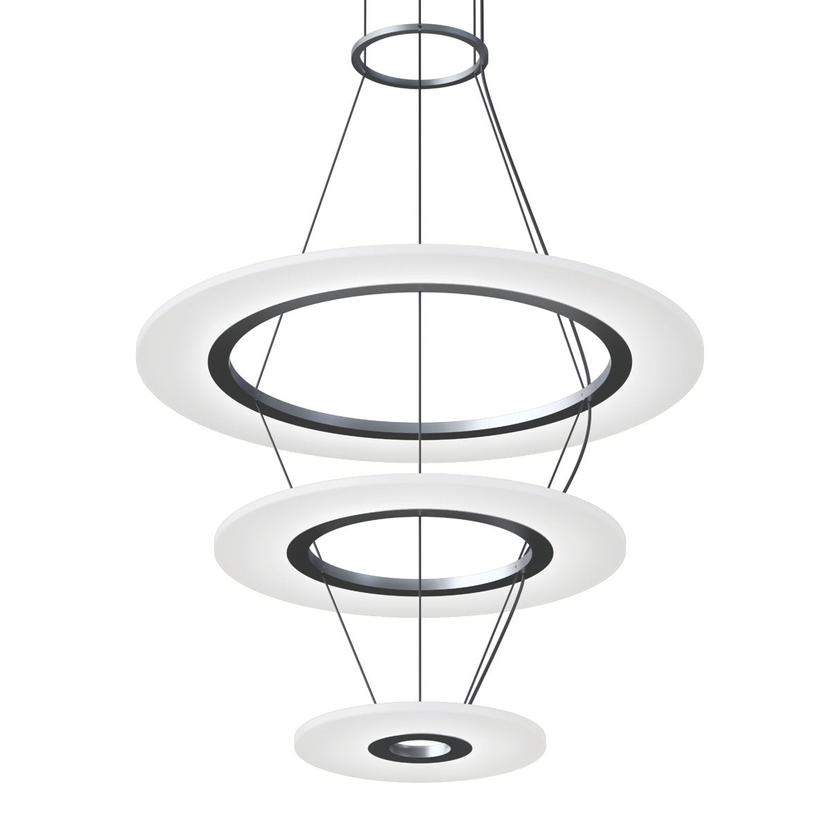 Arctic Rings 3 - Light LED Chandelier