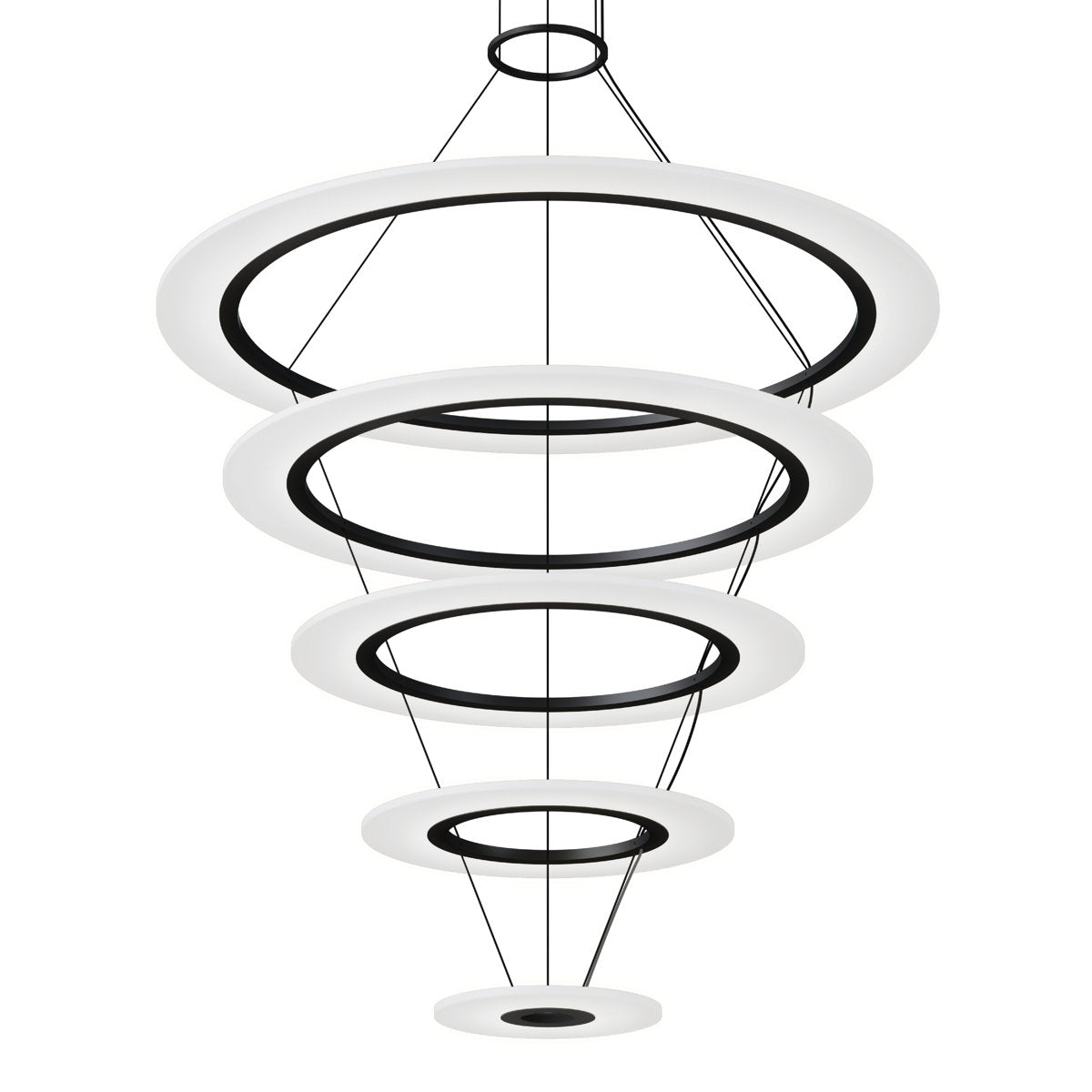 Arctic Rings 5 - Light LED Chandelier