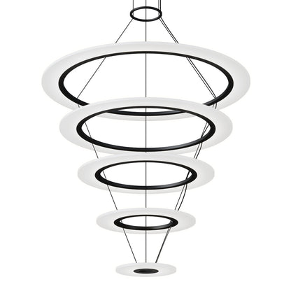 Arctic Rings 5 - Light LED Chandelier