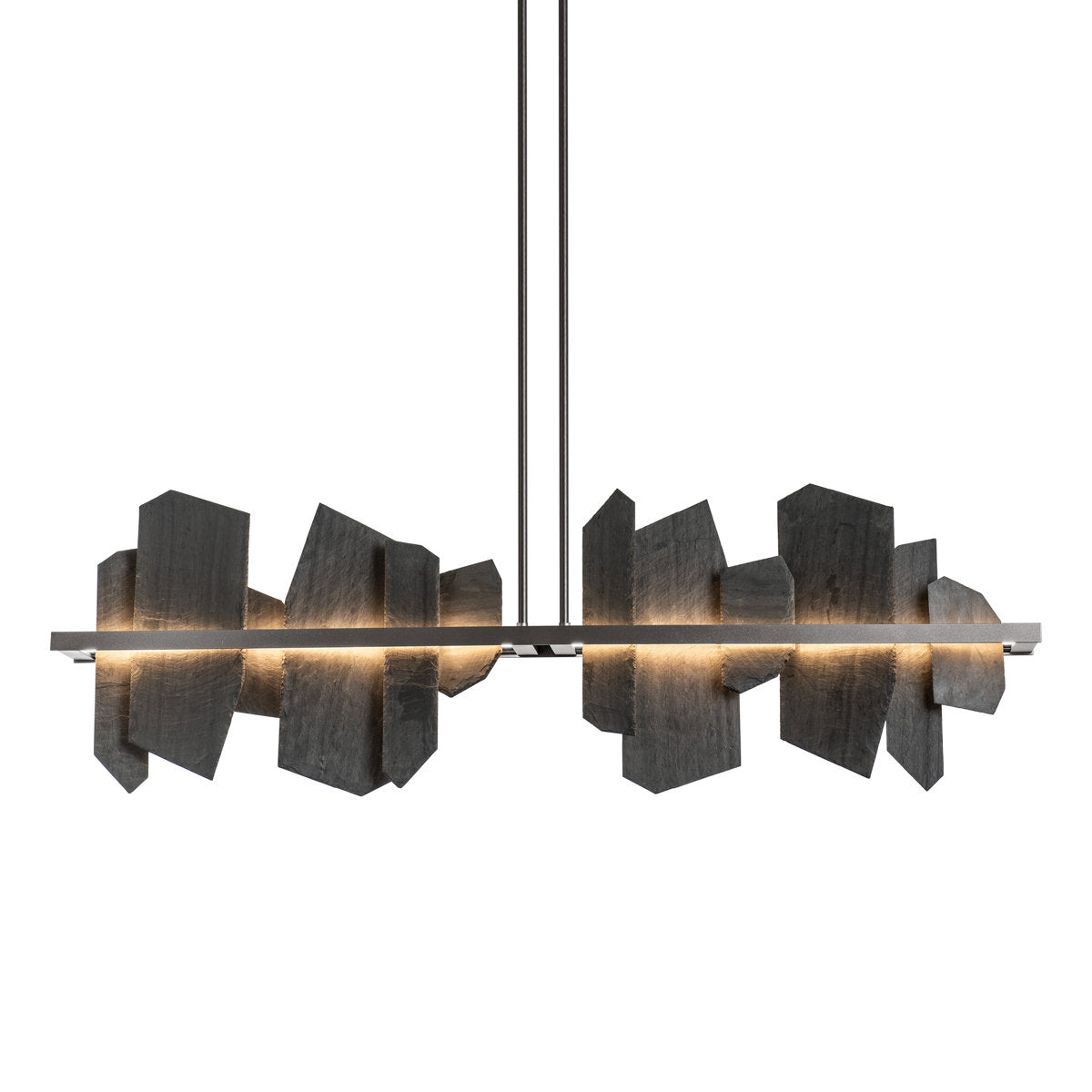 Ardesia 1 - Light Kitchen Island Linear LED Pendant with Slate Accents