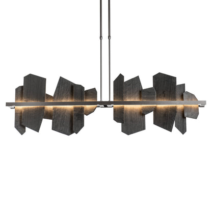 Ardesia 1 - Light Kitchen Island Linear LED Pendant with Slate Accents