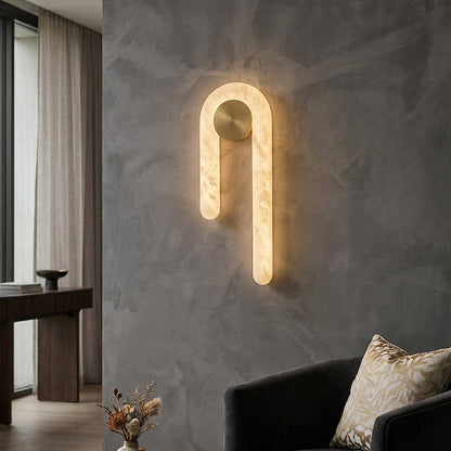 Arlo Loop Alabaster Wall Light