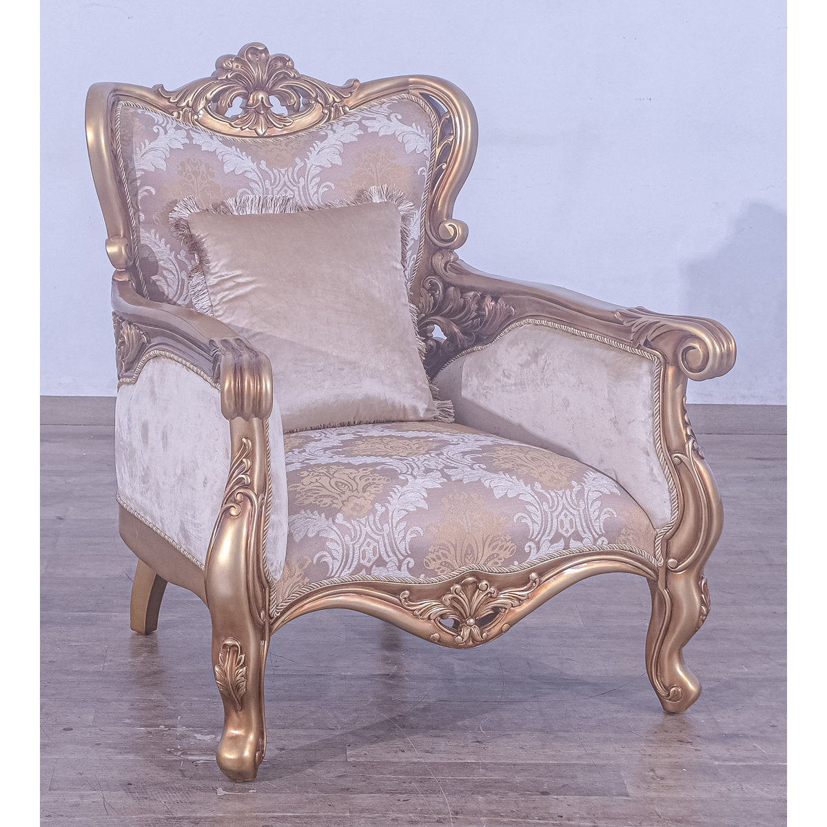 Armchair Chair with Ottoman