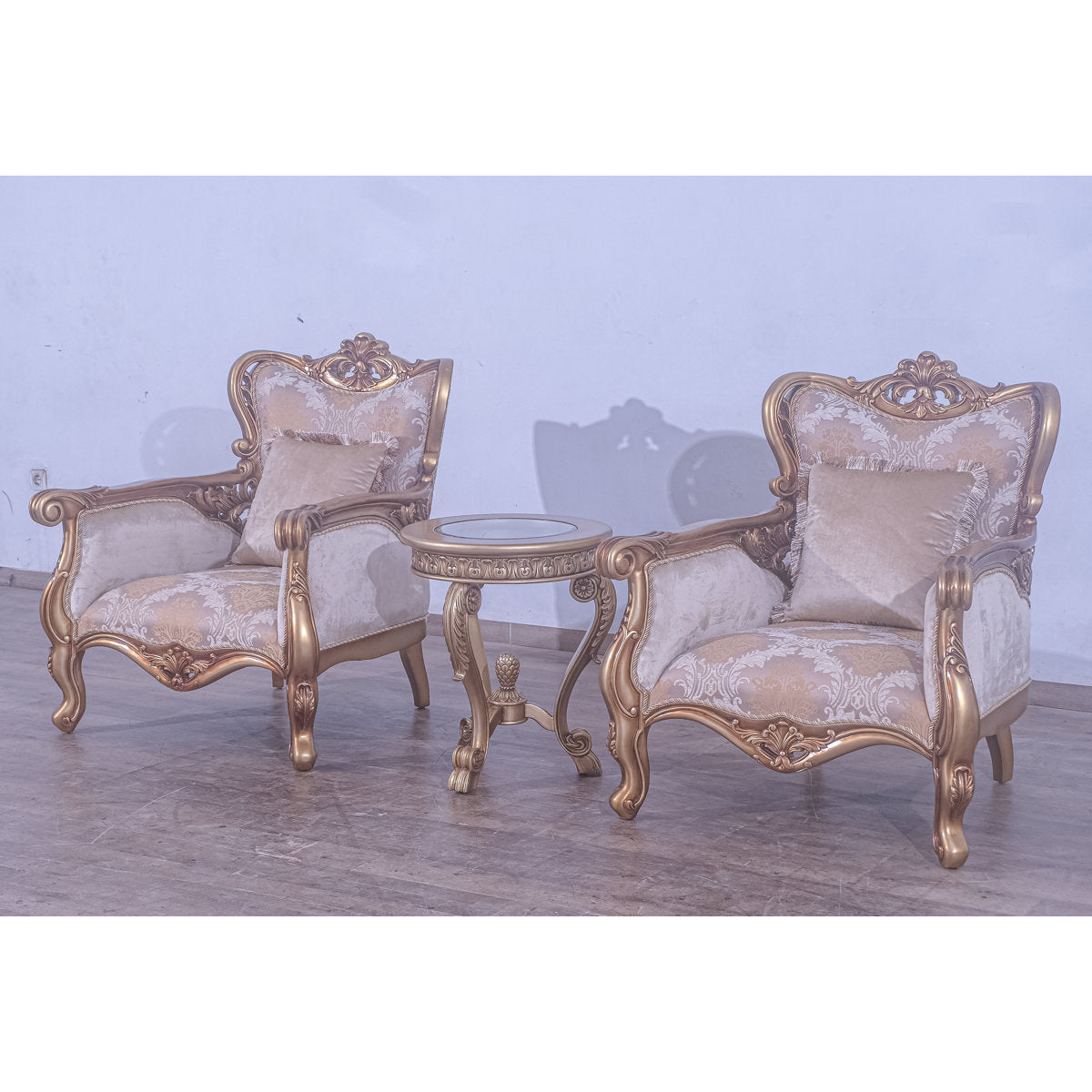 Armchair Chair with Ottoman