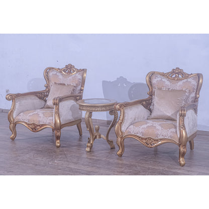 Armchair Chair with Ottoman