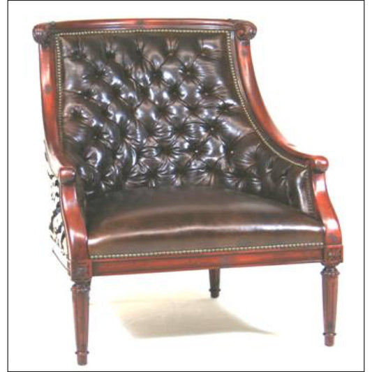 Armchair Chair with Ottoman