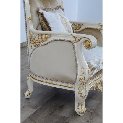 Armchair Chair with Ottoman
