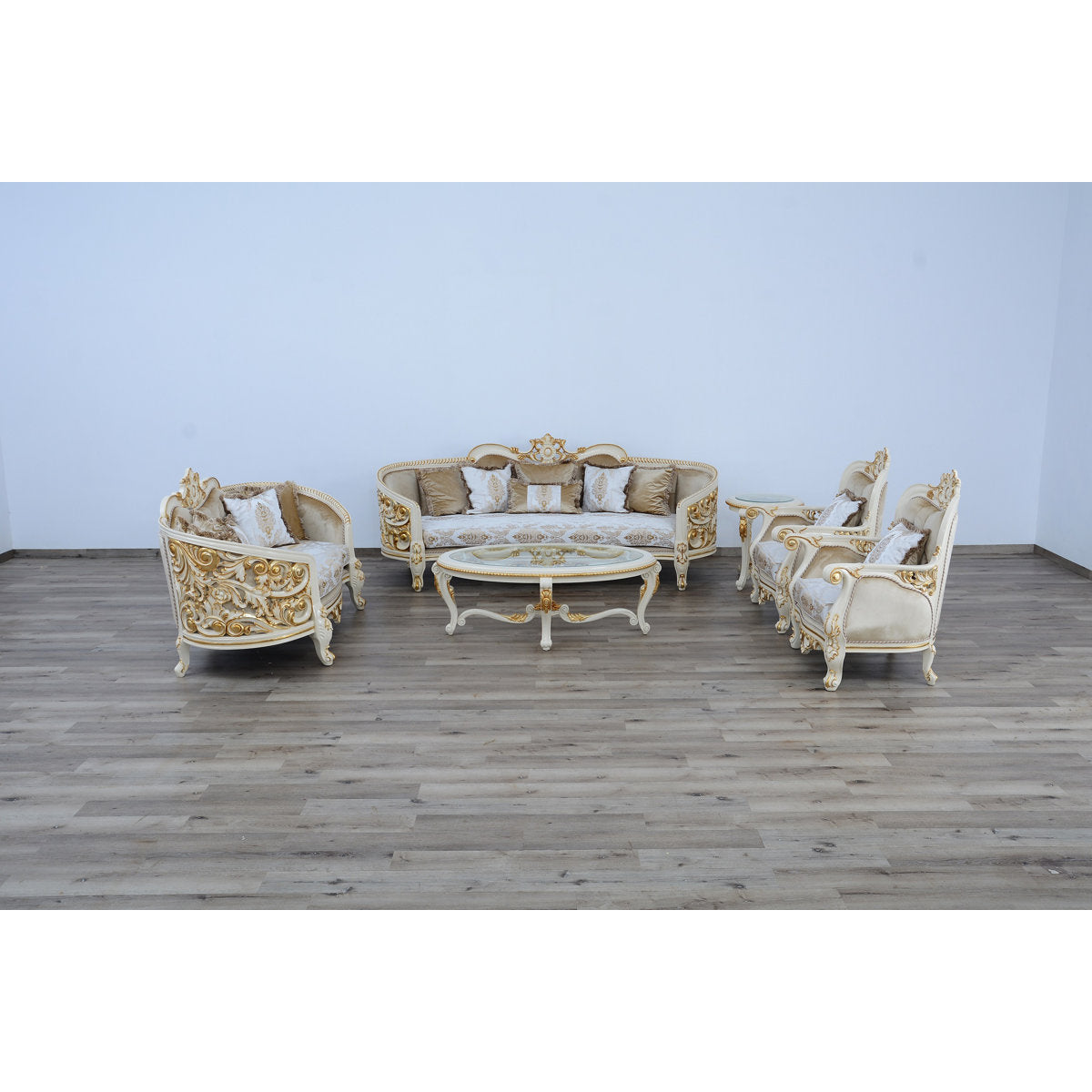 Armchair Chair with Ottoman