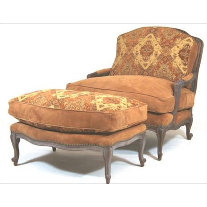 Armchair Chair with Ottoman