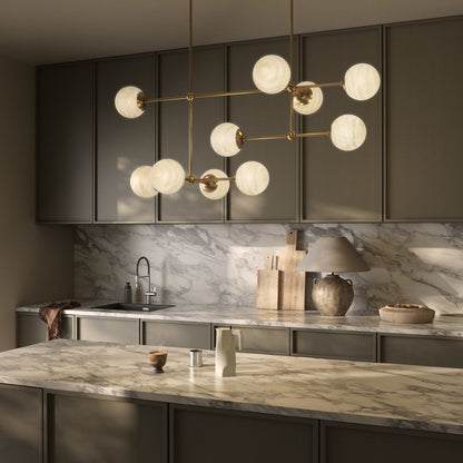 Armstrong Small Linear Chandelier-Black Gunmetal