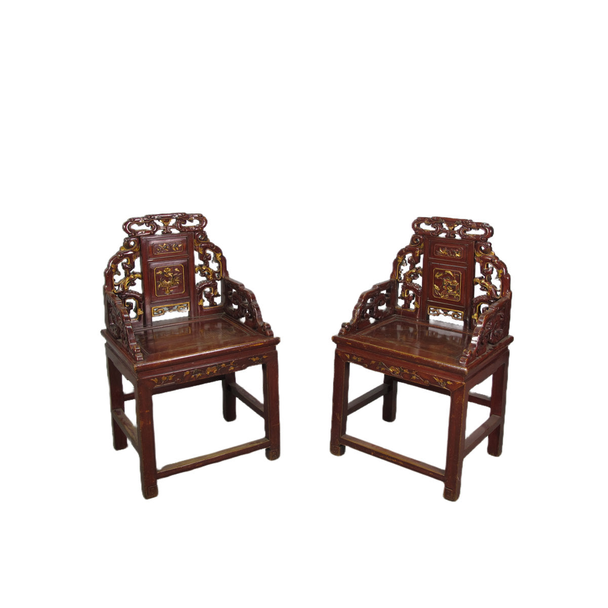 Asian Classic Solid Wood Arm Chair (Set of 4)