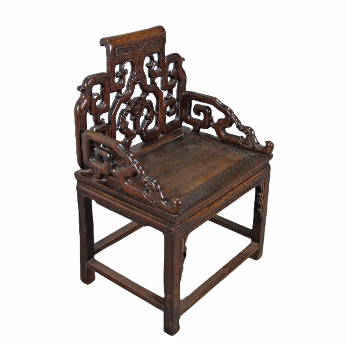 Asian Classic Solid Wood Arm Chair (Set of 2)