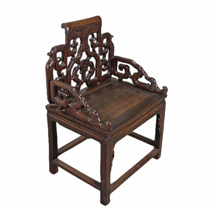 Asian Classic Solid Wood Arm Chair (Set of 2)