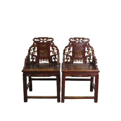 Asian Classic Solid Wood Arm Chair (Set of 4)