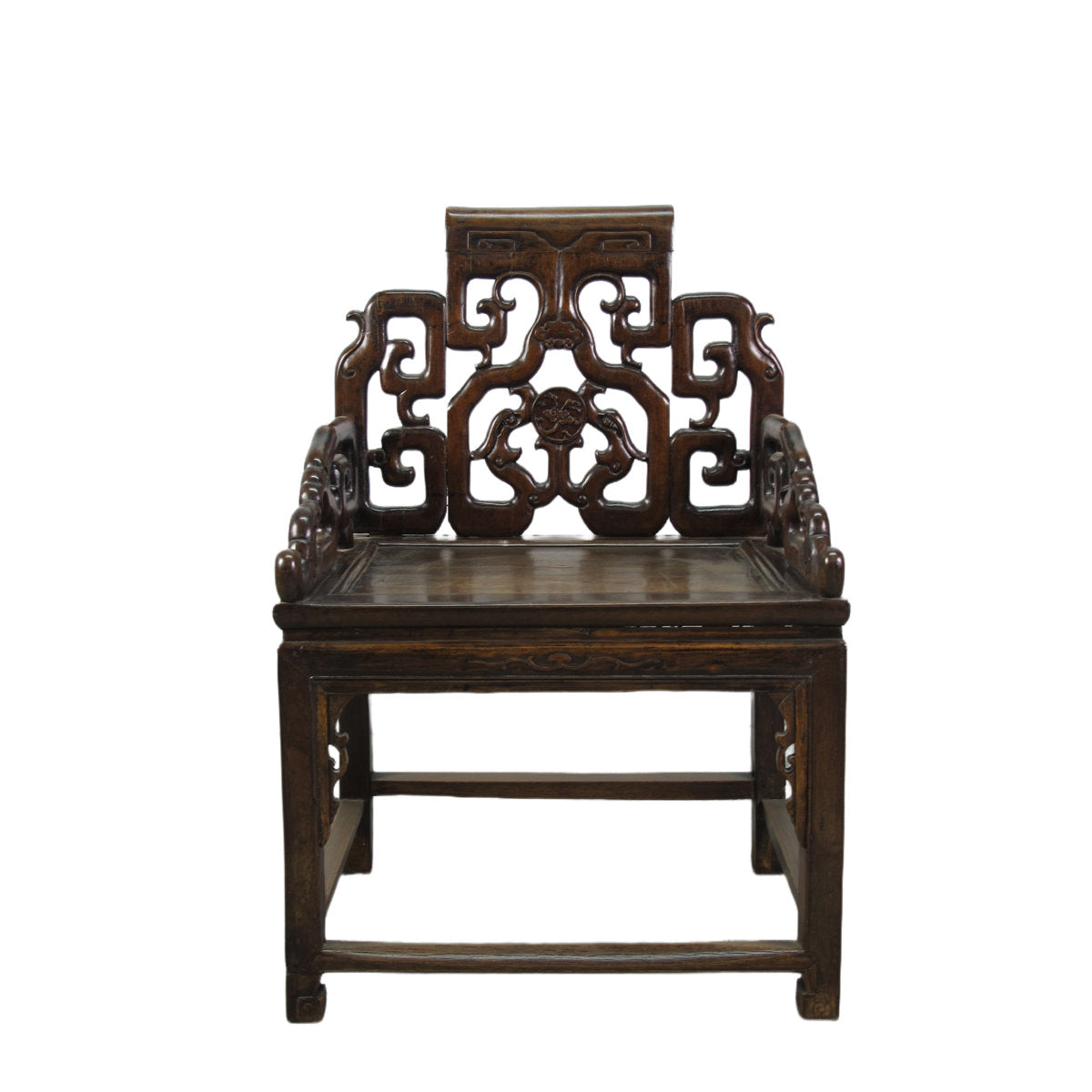 Asian Classic Solid Wood Arm Chair (Set of 2)