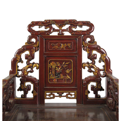 Asian Classic Solid Wood Arm Chair (Set of 4)