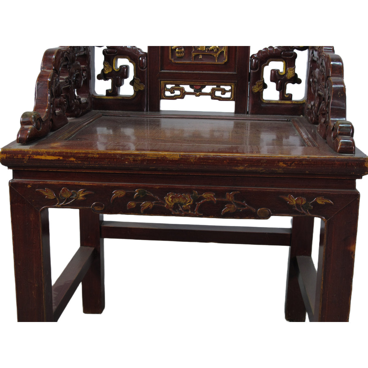 Asian Classic Solid Wood Arm Chair (Set of 2)