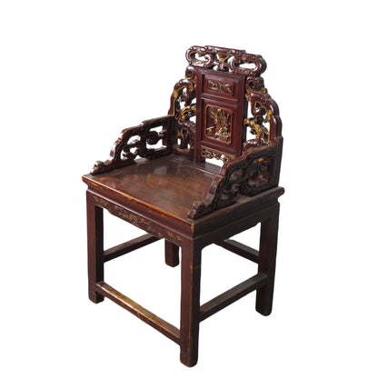 Asian Classic Solid Wood Arm Chair (Set of 2)