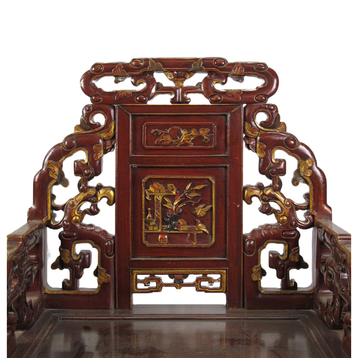Asian Classic Solid Wood Arm Chair (Set of 2)