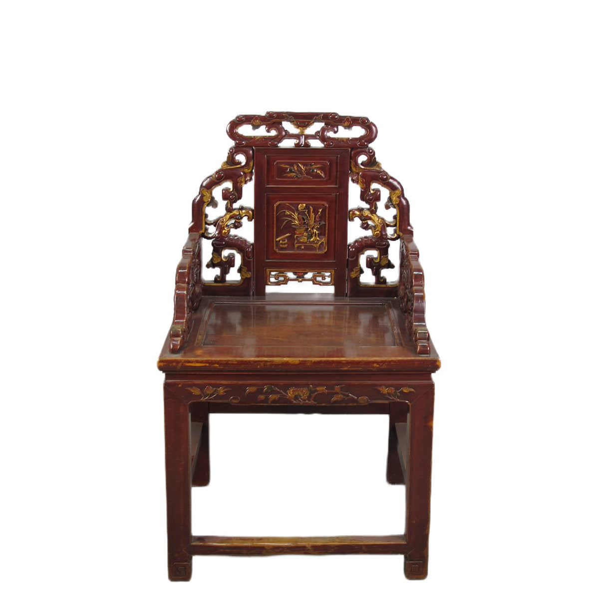 Asian Classic Solid Wood Arm Chair (Set of 2)