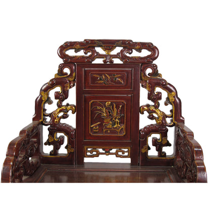 Asian Classic Solid Wood Arm Chair (Set of 4)