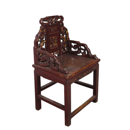 Asian Classic Solid Wood Arm Chair (Set of 2)