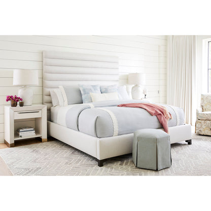 Aubree Hexagon Waterfall Skirt Ottoman