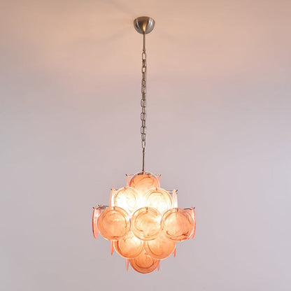 Aurelia Pink Glass Chandelier