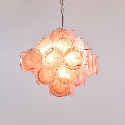 Aurelia Pink Glass Chandelier