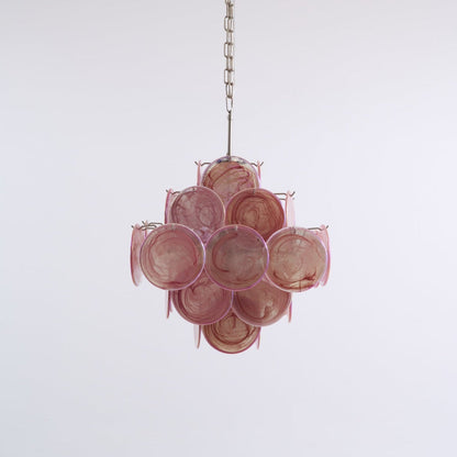 Aurelia Pink Glass Chandelier