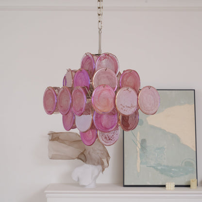 Aurelia Pink Glass Chandelier
