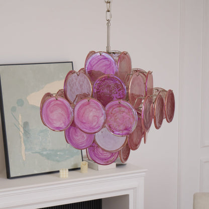 Aurelia Pink Glass Chandelier