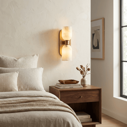 Aurelian Twin Alabaster Wall Light