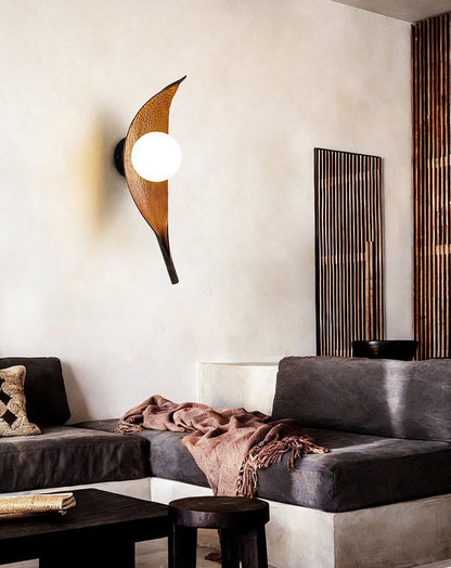 Aureo Leaf Glass Wall Lamp
