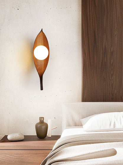 Aureo Leaf Glass Wall Lamp