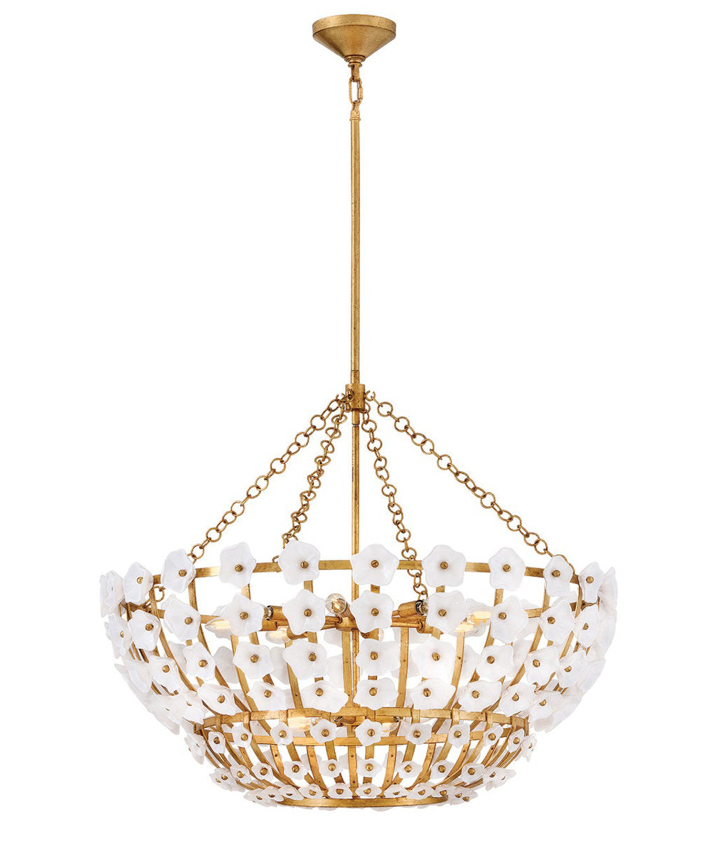 Azalea 12 - Light Steel Chandelier