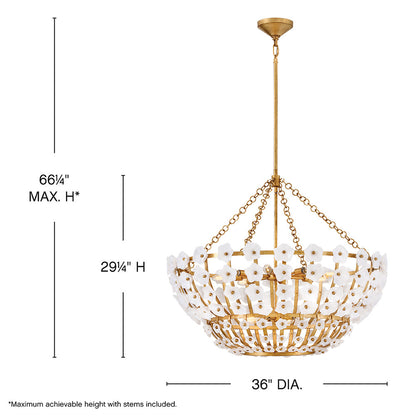 Azalea 12 - Light Steel Chandelier